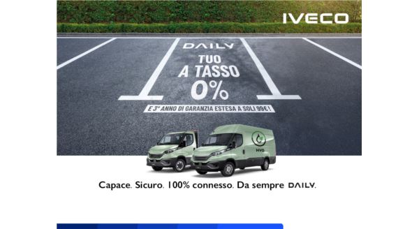 Promo:IVECO DAILY TUO A TASSO ZERO!